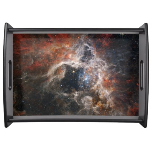 Tarantula Nebula James Webb Telescope nasa stars Serving Tray