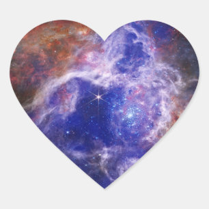 Tarantula Nebula Space Heart Sticker
