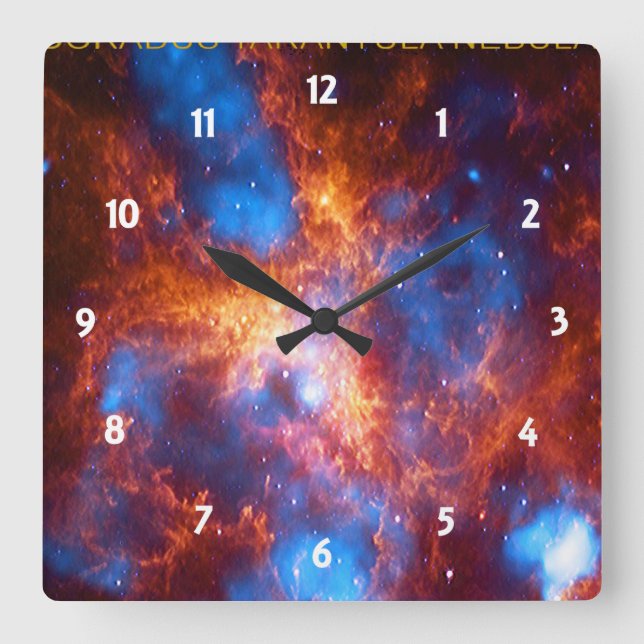 Tarantula Nebula Square Wall Clock (Front)
