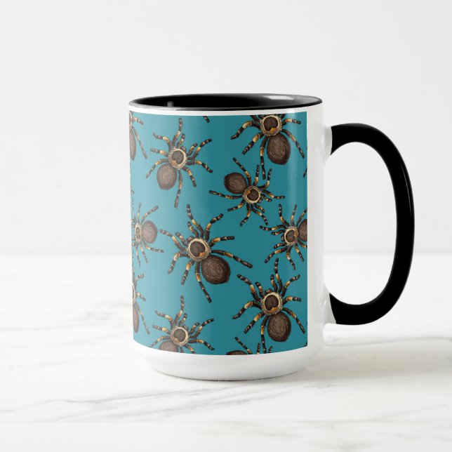 Tarantula on blue mug (Right)