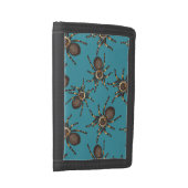 Tarantula on blue trifold wallet (Side)