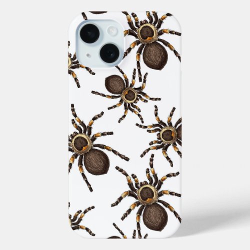 Tarantula on white iPhone 15 case
