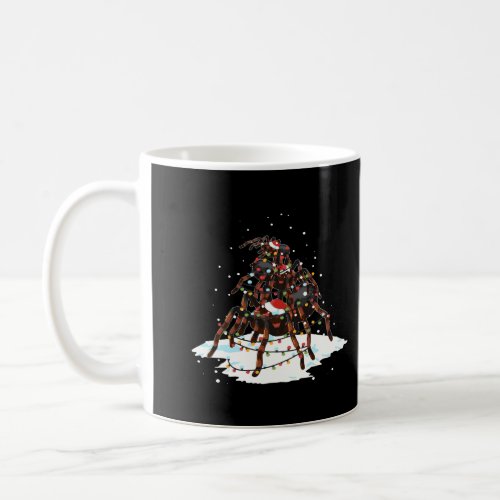 Tarantula Santa Christmas Light Tree Coffee Mug