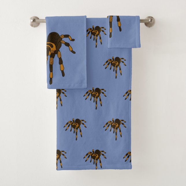 Tarantula spider bath towel set (Insitu)