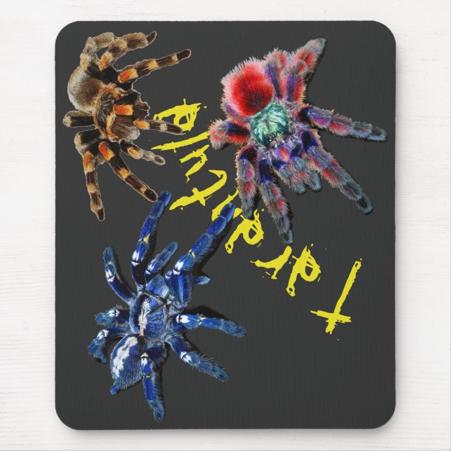 Tarantula spider, blue spider, red spider, spiders mouse pad (Front)