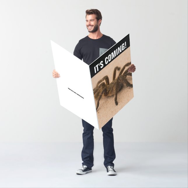 TARANTULA SPIDER FUNNY 18X24 GIANT BIRTHDAY CARDS (In Situ)
