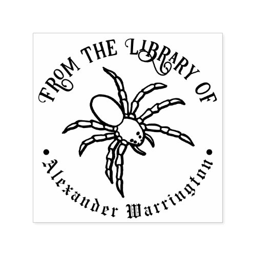 Tarantula Spider Goth Library Book Name Self-inking Stamp