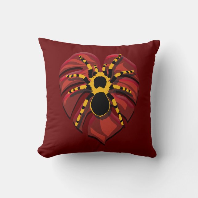 Tarantula Spider Throw Pillow (Front)