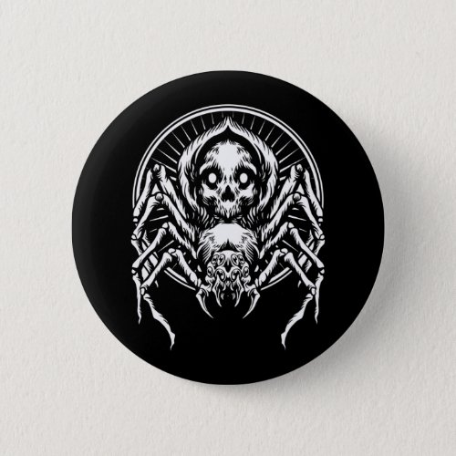 Tarantula Spider Witchy Arachnid Gothic Button