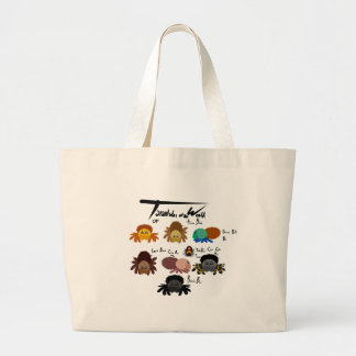 Tarantulas of the World Cute Informative Kawaii Large Tote Bag