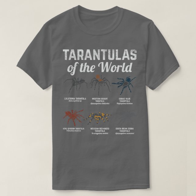 Tarantulas of the world Funny Tarantula Owner gift T-Shirt (Design Front)