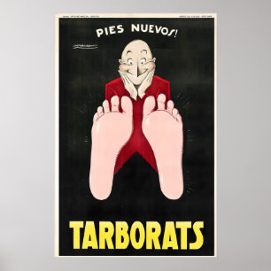 Tarborats New Feet Foot Cream Vintage Mauzan Poster