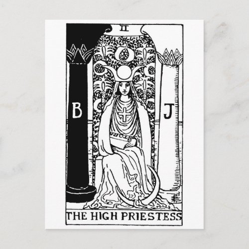 tarcard high priestess postcard