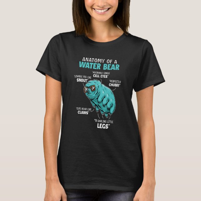 Tardigrade Anatomy Water Bear  Science Microbiolog T-Shirt (Front)