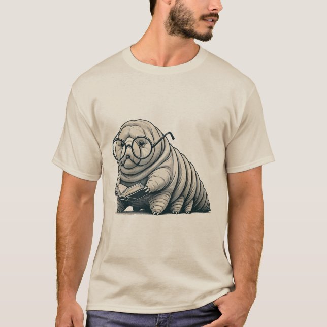 Tardigrade Reading Book Shirt – Unique Design for  (Front)