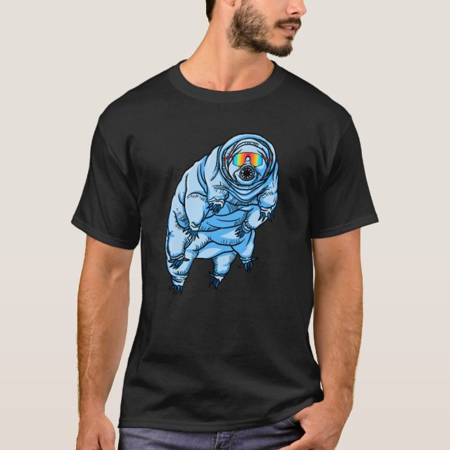 Tardigrade Water Bear Blue Redneck Tardigrade T-Shirt (Front)