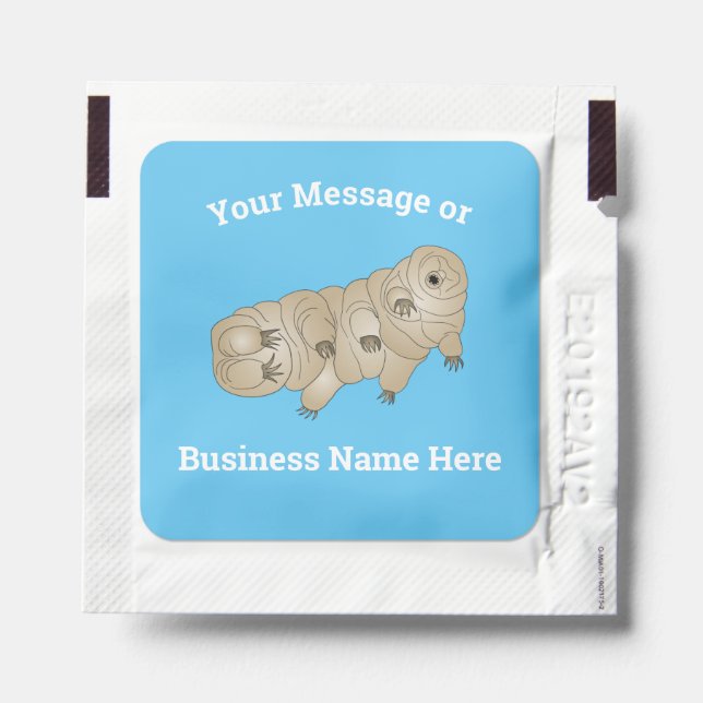 Tardigrade Water Bear Business Name Logo Message Hand Sanitizer Packet (Sticker on Packet)