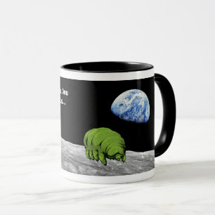 Tardigrades On Moon Funny NASA Apollo 8 Earthrise Mug