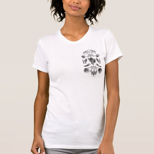 Tardigrades on the back, Haekel in the front T-Shirt (Front)