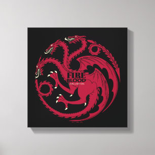 Targaryen Sigil - Fire & Blood Canvas Print