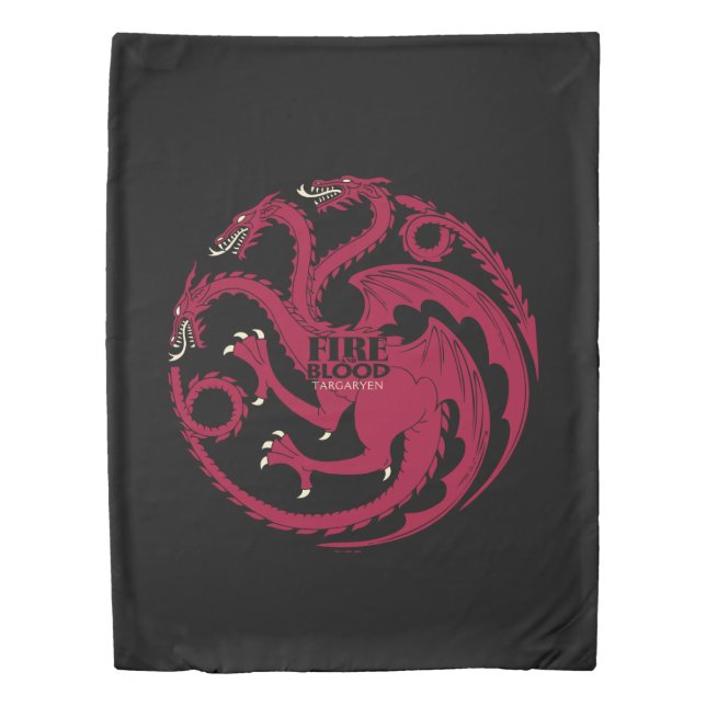 Targaryen Sigil - Fire & Blood Duvet Cover (Front)