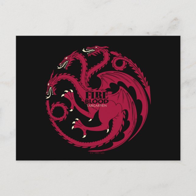 Targaryen Sigil - Fire & Blood Postcard (Front)