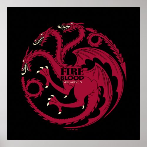 Targaryen Sigil _ Fire  Blood Poster