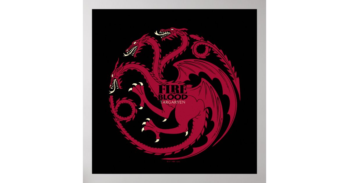 Game of Thrones Fire & Blood Targaryen Logo Giclee