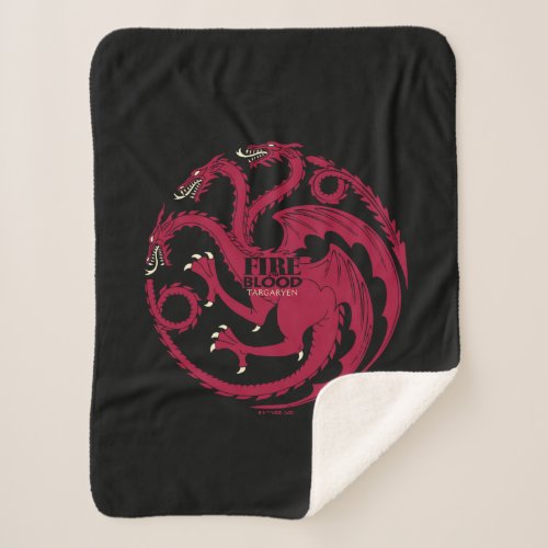 Targaryen Sigil _ Fire  Blood Sherpa Blanket