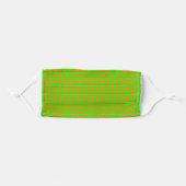 Target Bullseye-Neon and Orange Adult Cloth Face Mask (Front, Folded)