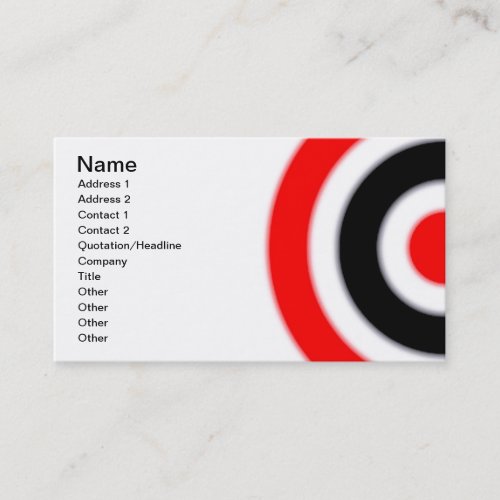 Target Business Card Template