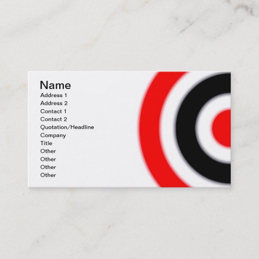 Customizable Target Business Card Template