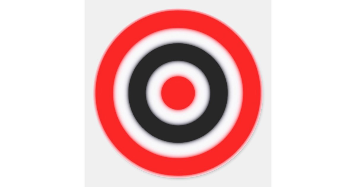 Target Sticker Design Target Classic Round Sticker | Zazzle