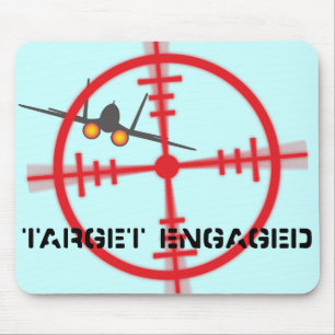 Target Engaged Flight Simulator Pilot Display Mouse Pad