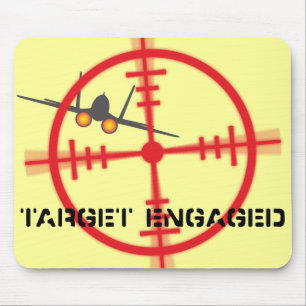 Target Engaged Flight Simulator Pilot Display Mouse Pad