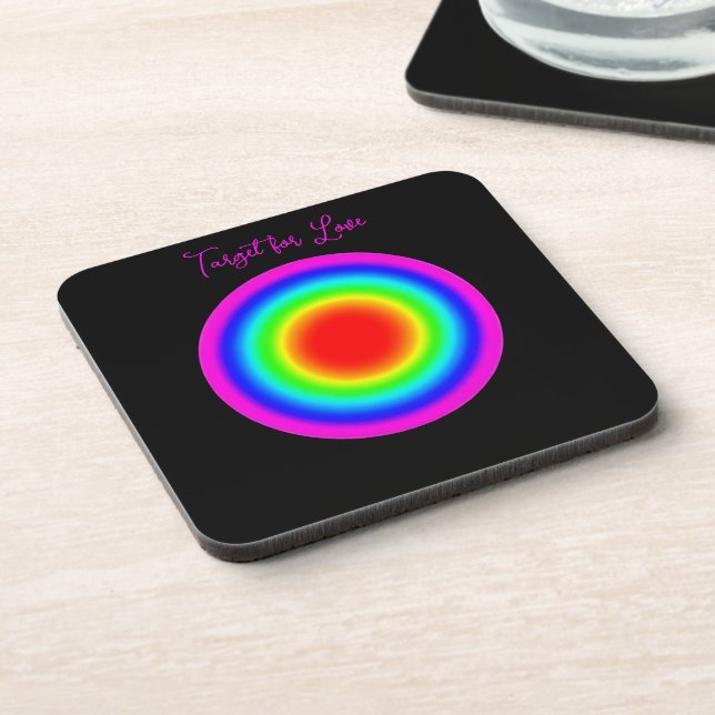 Target for Love – Pride Art Beverage Coaster (Left Side)