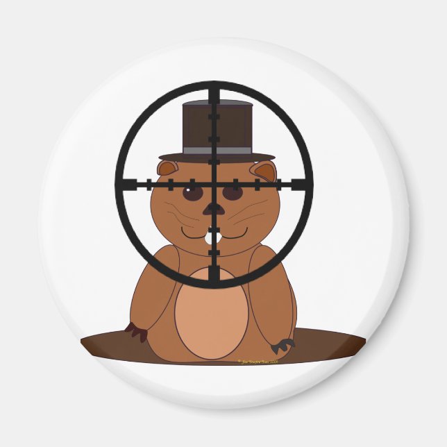 Target: groundhog magnet (Front)
