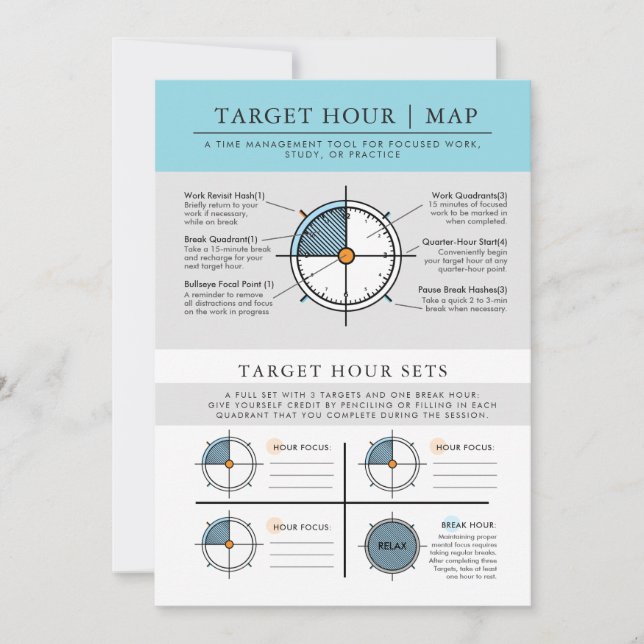 Target Hour Focus Set Note Card (Front)