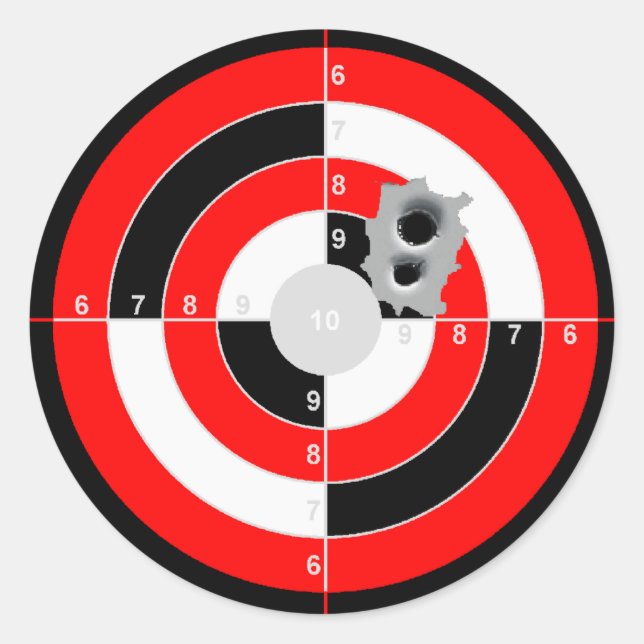 Target Practice Classic Round Sticker (Front)