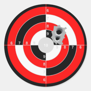 Target Practice Classic Round Sticker