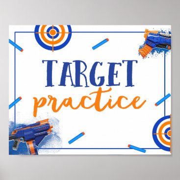 Target Practice Sign | Dart Gun Party