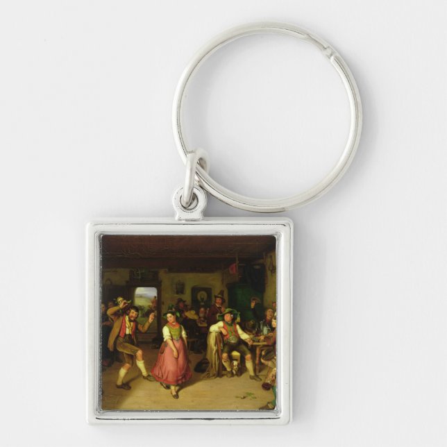 Target Shooting and Dancing in Oberbayern, 1841 Keychain (Front)