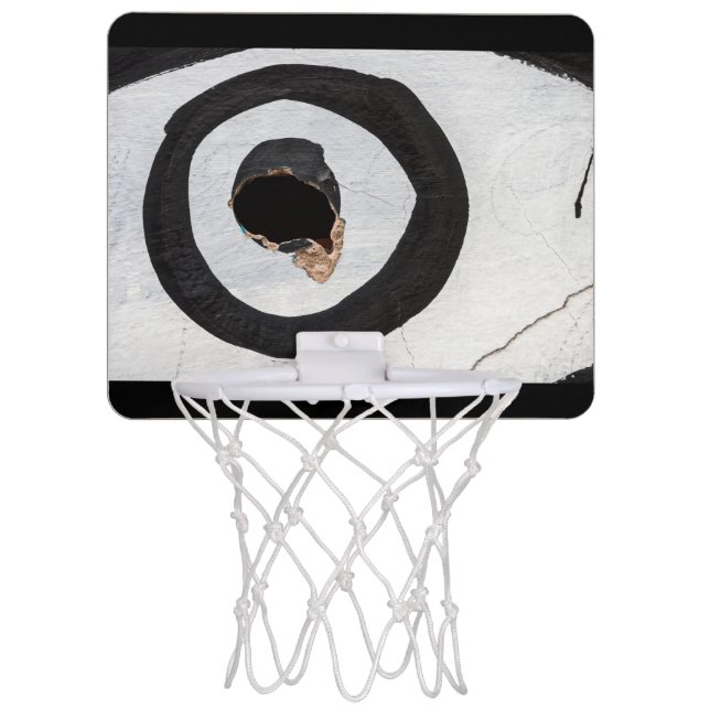 target tears up mini basketball hoop (Front)