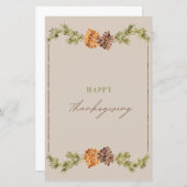 targeta elegante de acción de gracias (Front/Back)