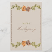 targeta elegante de acción de gracias (Front)