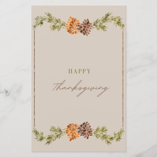 targeta elegante de acción de gracias (Front)