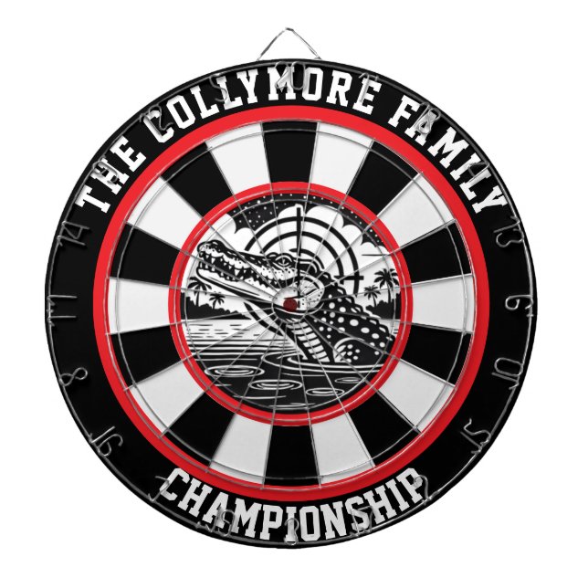 Targeted Crocodile Lake Design Dart Board (Front)