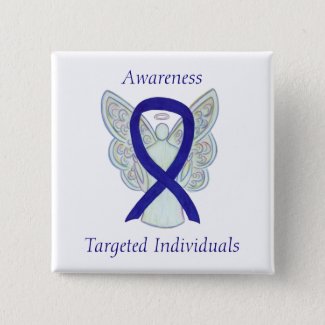 Targeted Individuals Angel Awareness Ribbon Pins