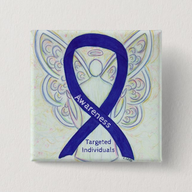 Targeted Individuals Angel Awareness Ribbon Pins (Front)