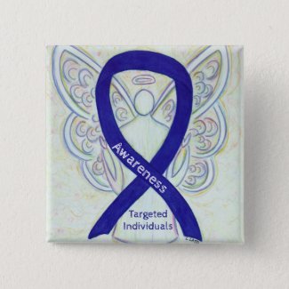 Targeted Individuals Angel Awareness Ribbon Pins